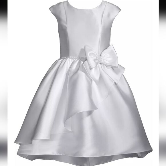 Iris & Ivy Girls Cascade High-Low Communion Flower Girl Dress NWOT Size 10 White - Picture 1 of 5